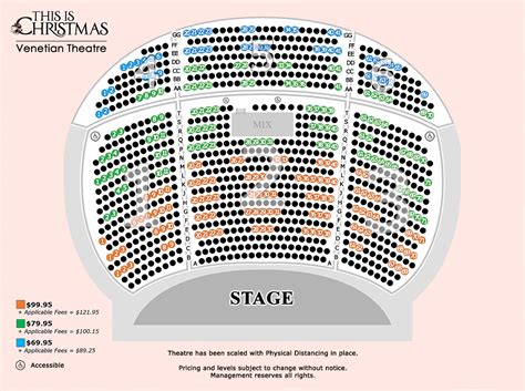 venetian showroom seating chart.